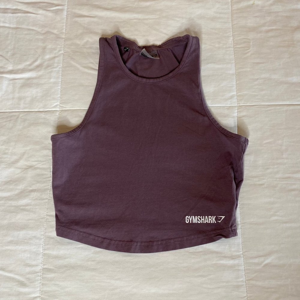 Gymshark Basic Crop Tank Purple Wash S